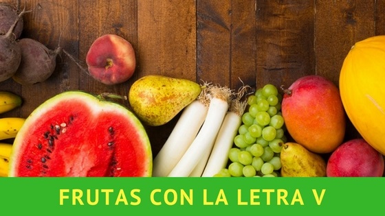 listado de frutas con la letra v